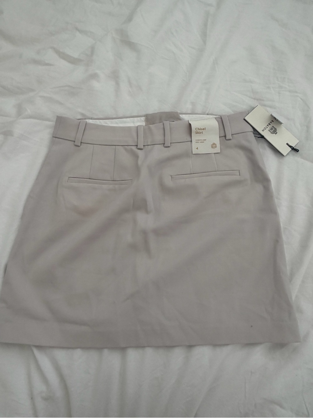 Babaton Light Gray Tailored Mini Skirt NWT